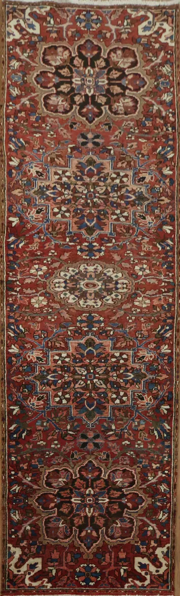 Authentic Persian Heriz Persian Runner Rug 3x10