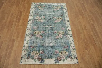 Floral Elegance: Vintage Anatolian Oriental Rug 4x7