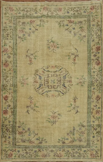 Antique-Inspired Anatolian Oriental Area Rug 6x9