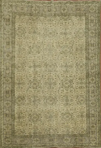 Classic Vintage Distressed Anatolian Oriental Area Rug 7x10