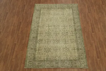 Classic Vintage Distressed Anatolian Oriental Area Rug 7x10