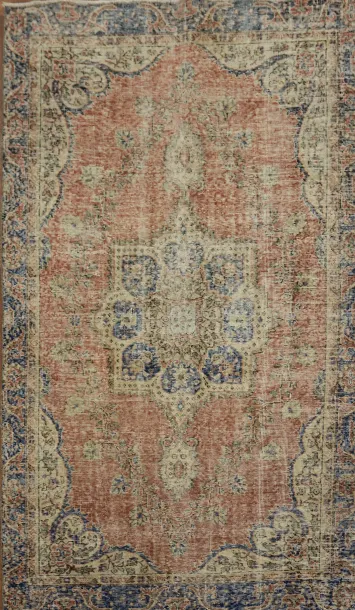 Antique-Inspired Medallion Anatolian Oriental Area Rug 5x8