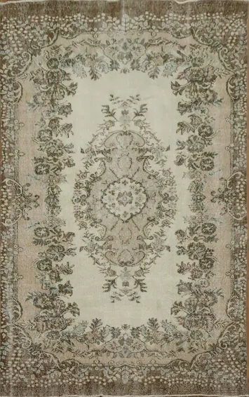 Vintage Distressed Anatolian Oriental Area Rug 6x9
