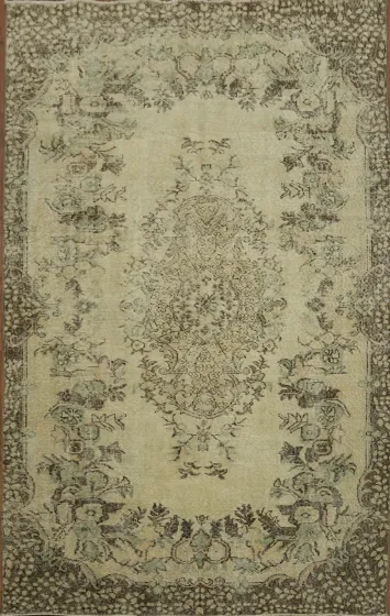 Distressed Anatolian Oriental Area Rug 5x8