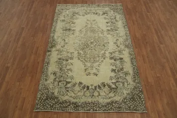 Distressed Anatolian Oriental Area Rug 5x8