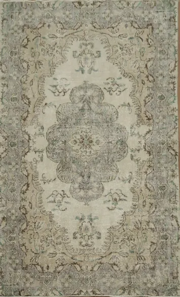 Distressed Vintage Anatolian Oriental Area Rug 6x9