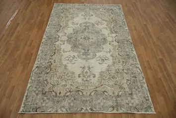 Distressed Vintage Anatolian Oriental Area Rug 6x9
