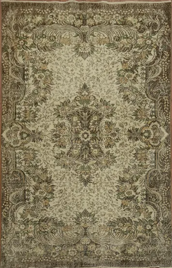 Vintage Distressed Anatolian Oriental Area Rug 6x9