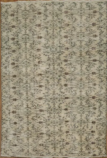 Distressed Vintage Anatolian Oriental Area Rug 6x8