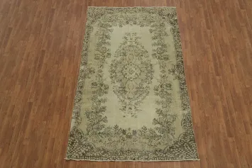 Classic Medallion Distressed Anatolian Oriental Area Rug 6x10