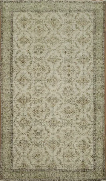 Elegant Distressed Anatolian Oriental Area Rug 6x11