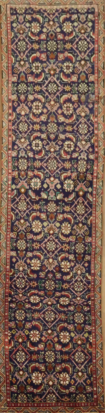 Tabriz Rug with Traditional Geometric and Floral 2x9