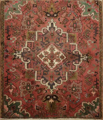 Geometric Heriz Persian Rug 4x4
