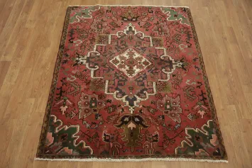 Geometric Heriz Persian Rug 4x4