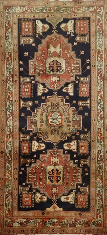 Traditional Luxury: Meshkin Persian Runner Rug 4x9