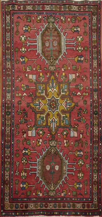 Geometric Persian Heriz Runner 3x7