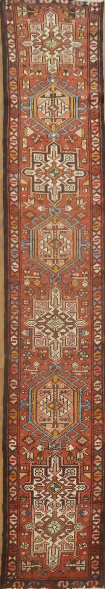 Vintage Gharajeh Persian Runner Rug 2x10