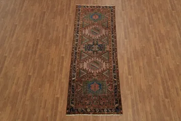 Traditional Geometric Tabriz Persian Runner Rug 4x10