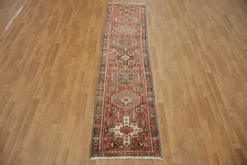 Geometric Gharajeh Persian Runner Rug 2x9