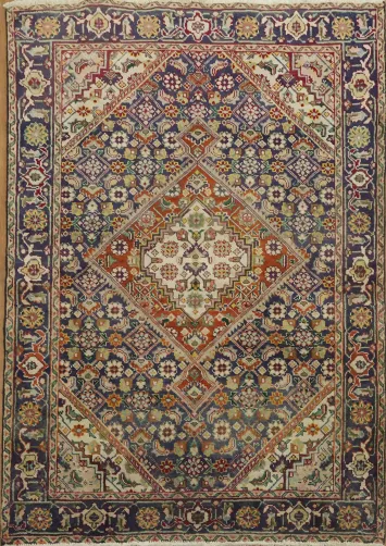 Exquisite Geometric Tabriz Persian Rug 3x5