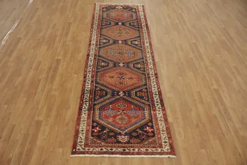 Elegant Rectangular Ardebil Persian Runner Rug 3x10