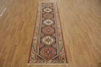 Persian Ardebil Runner Rug in Rich Earth Tones 3x10