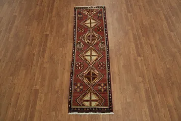 Vintage Tribal Tabriz Runner Rug 2x7