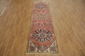 Exquisite Persian Heriz Runner Rug 3x11