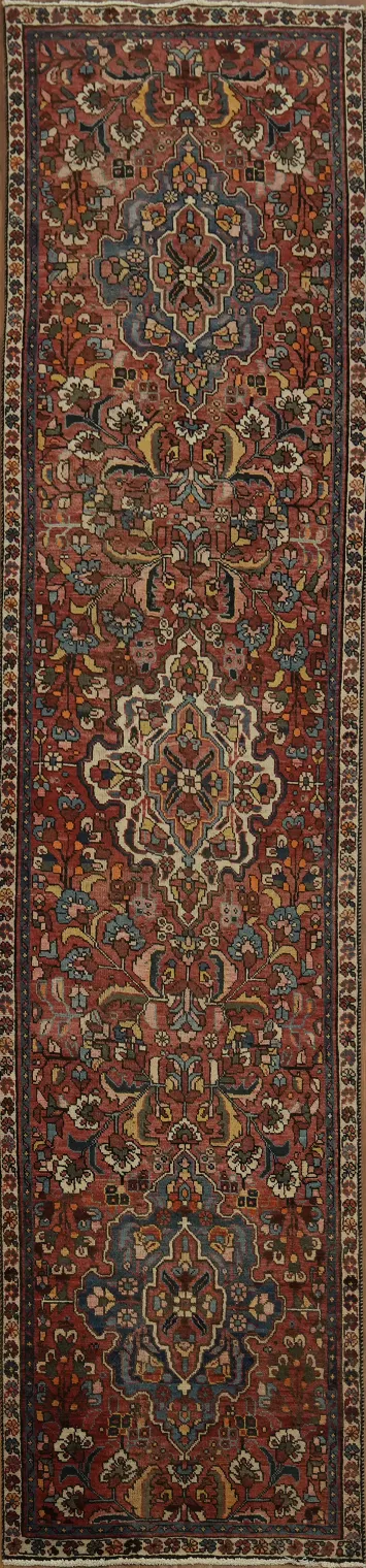 Elegant Floral Tabriz Persian Runner Rug 3x13