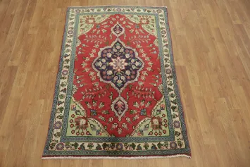 Luxurious Floral Medallion Tabriz Persian Rug 3x5