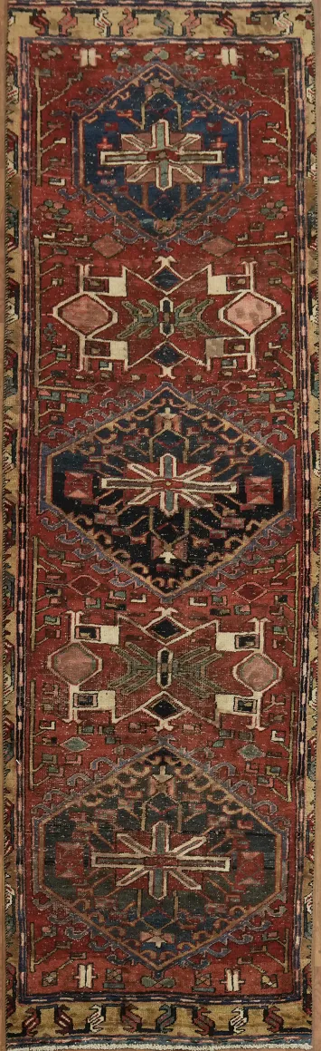 Vintage Ardebil Persian Runner Rug 3x10