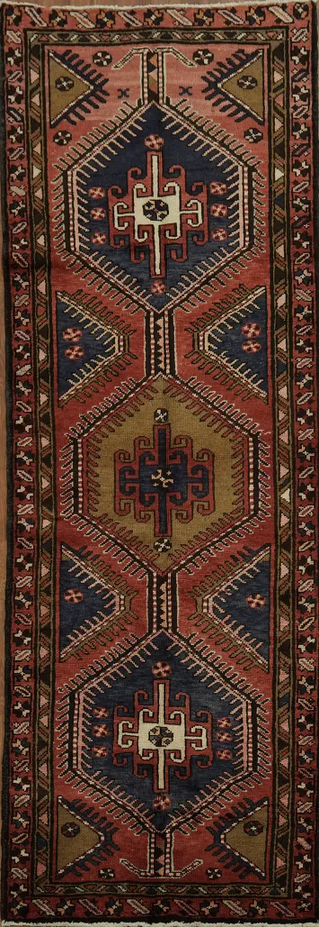 Vintage Ardebil Persian Runner Rug 3x9
