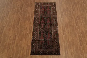 Hand-Knotted Oriental Balouch Rug 4X10