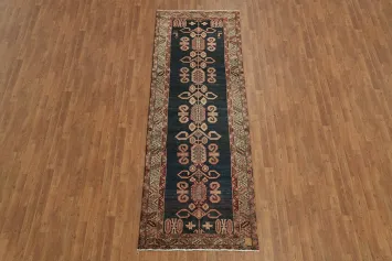 Vintage Ardebil Rug with Intricate Geometric Patterns 4x11