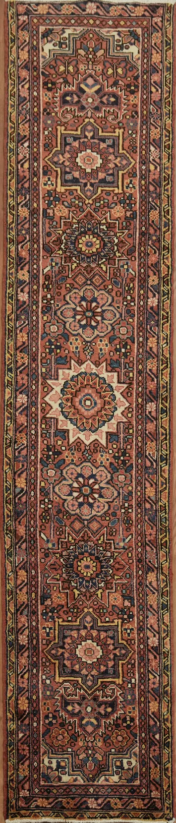 Vegetable Dye Heriz Serapi Persian Runner Rug 2x11