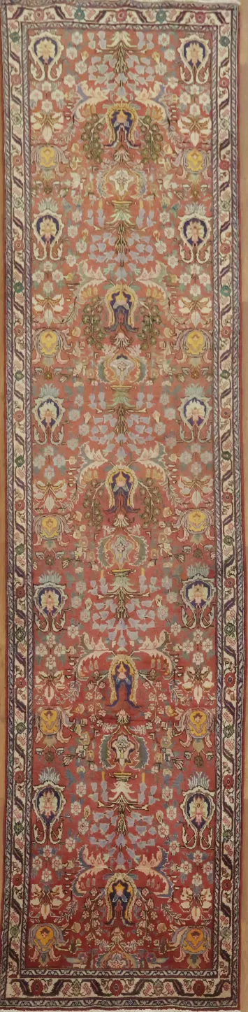 Traditional Tabriz Persian Runner Rug 3x13