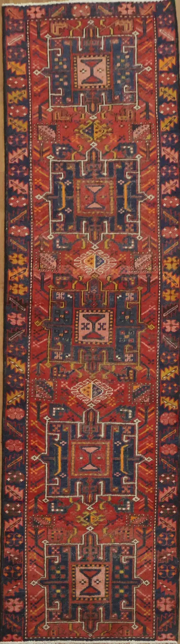 Heritage Richness: Gharajeh Persian Runner Rug 3x10