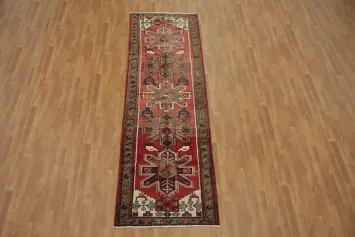 Vintage Tribal Hamedan Persian Runner Rug 3x10
