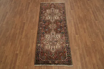 Vintage Heriz Persian Runner Rug 3x7