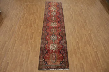 Vintage Tabriz Persian Runner Rug 4x15