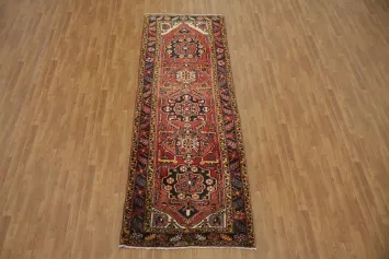 Exquisite Persian Wool Runner Heriz Rug 4x11
