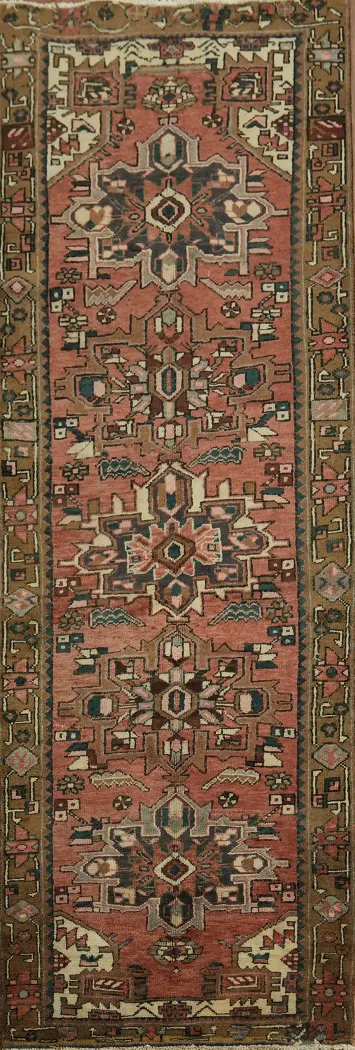 Elegant Oriental Heriz Persian Runner Rug 3x9