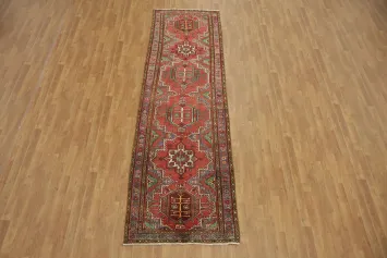Persian Heriz Runner with Intricate Motifs 3x11