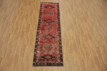 Persian Hamedan Runner Rug with Intricate Geometric Patterns 3x11