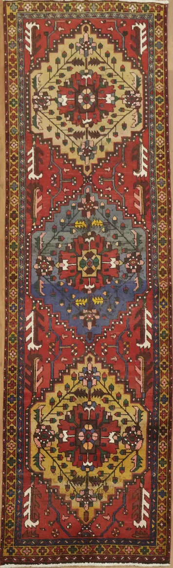 Geometric Patterned Persian Tabriz Runner Rug – Classic Elegance 3x10