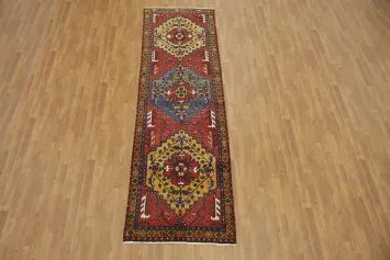 Geometric Patterned Persian Tabriz Runner Rug – Classic Elegance 3x10