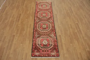 Tribal Hamedan Persian Runner Rug for Hallways and Entryways 2x8