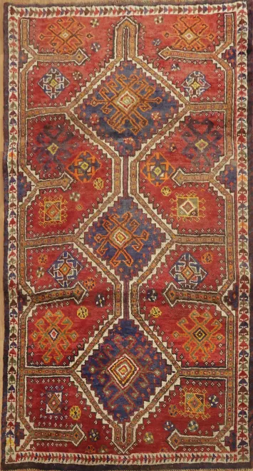 Vintage Tribal Shiraz Runner Rug Designed for Elegance and Style