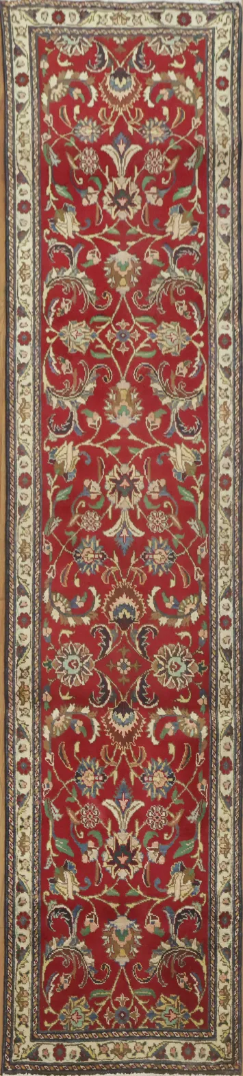 Vintage Classic Tabriz Persian Runner Rug with Intricate All-Over Pattern 2x10