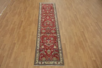 Vintage Classic Tabriz Persian Runner Rug with Intricate All-Over Pattern 2x10